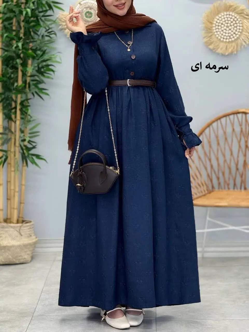 3416-پیراهن مزونی ویشکا